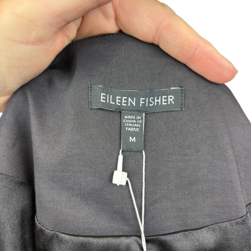 Eileen Fisher jacket/coat, size Medium, ramie, zipper, stretch, dressy, office - Picture 8 of 15